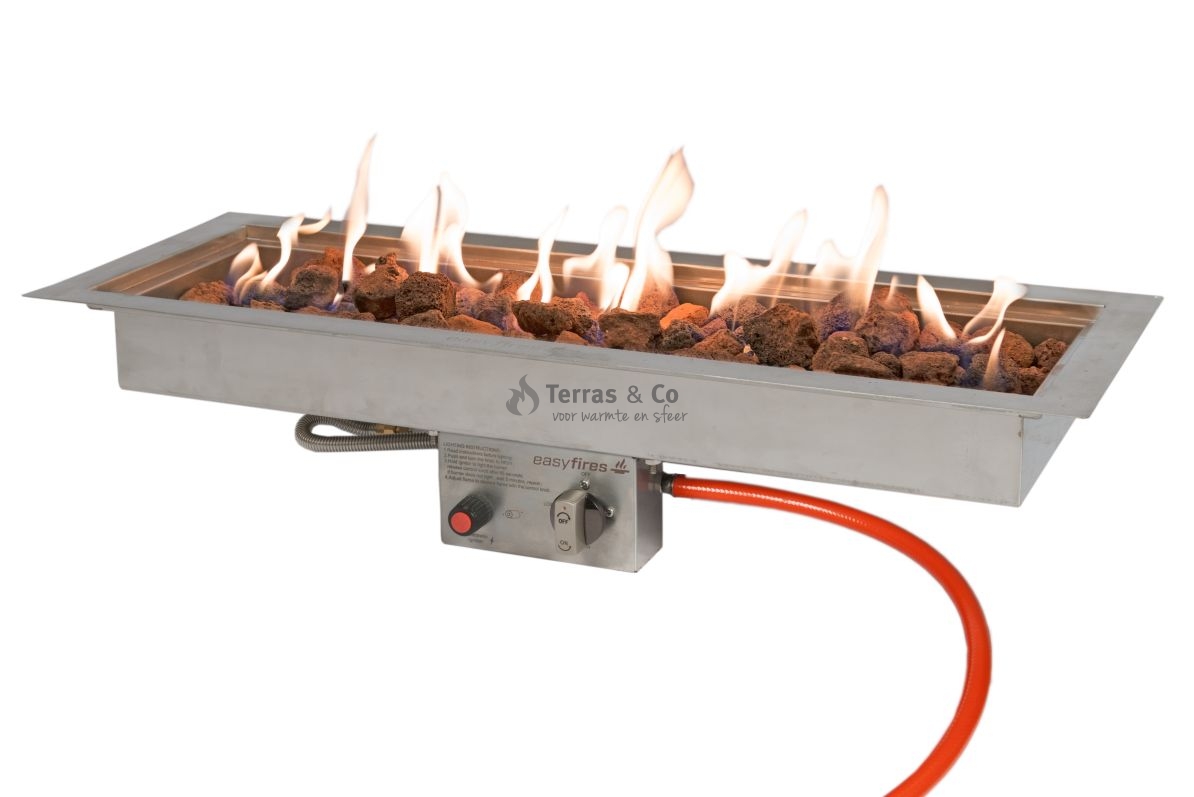 bespotten Elasticiteit toewijzing EasyFires | Fire pit insert kit | Stainless Steel - 26x76 cm - Terras & Co