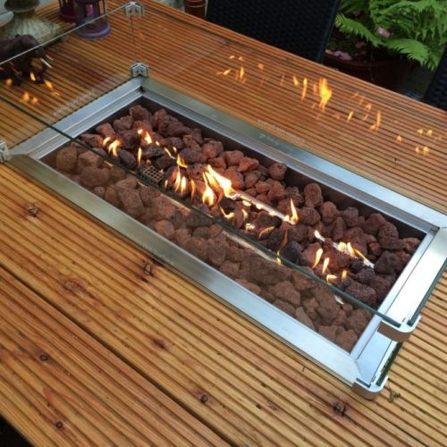 EasyFires Fire pit insert kit Stainless Steel 38×78 cm Terras & Co