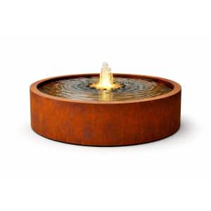 enjoywater 120 cm ronde watertafel cortenstaal